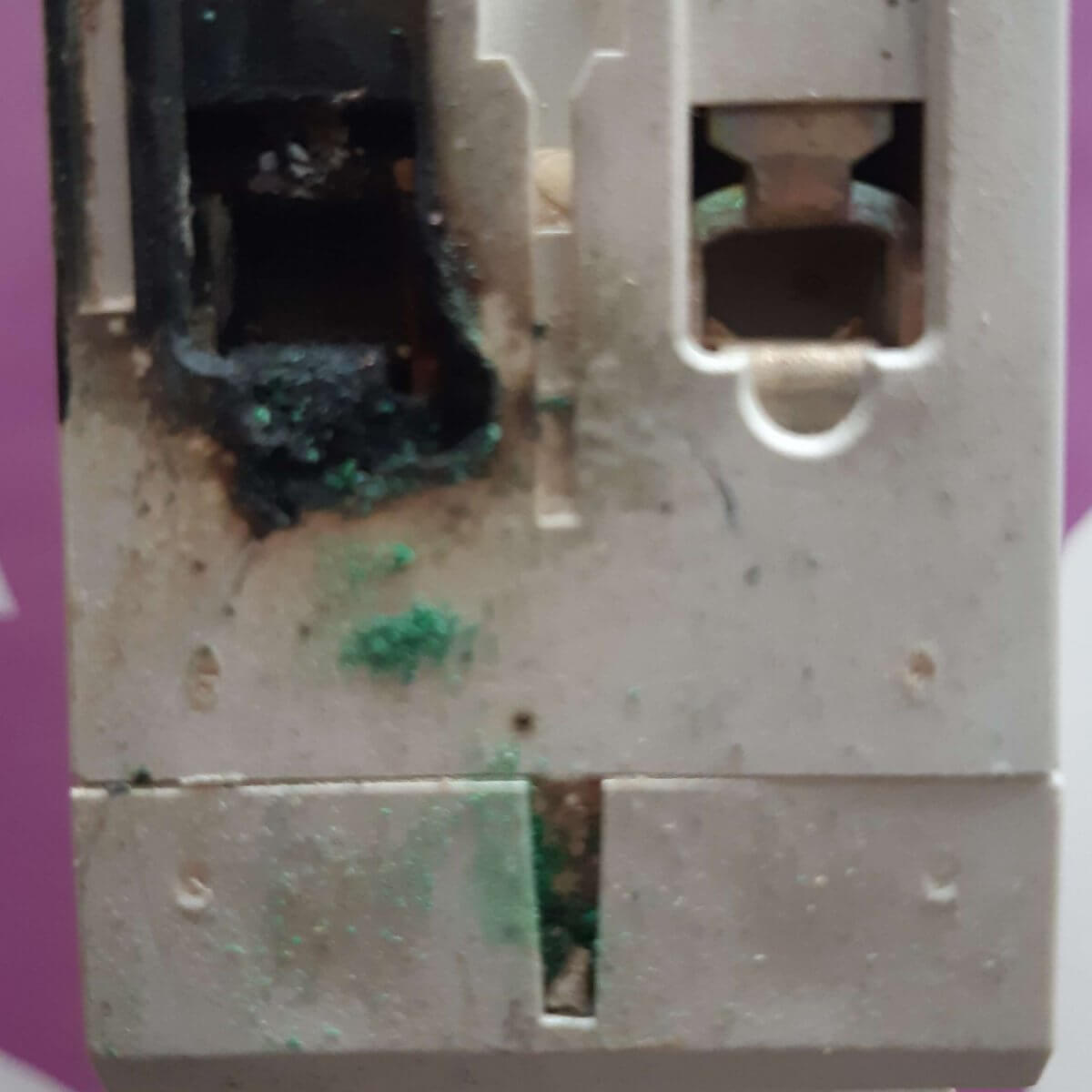 Detalle diferencial quemado